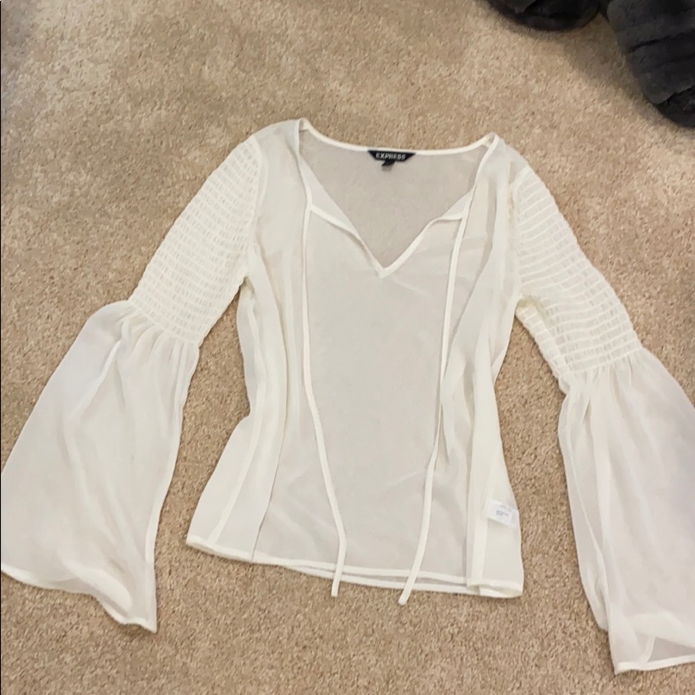 White silk shirt